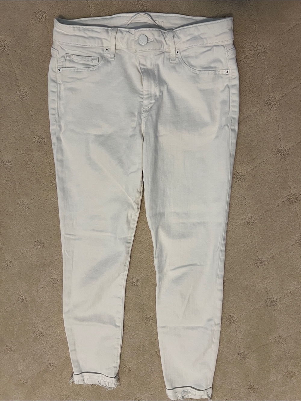 EUC Joe's Jeans White Skinny Stretch Crop Jeans